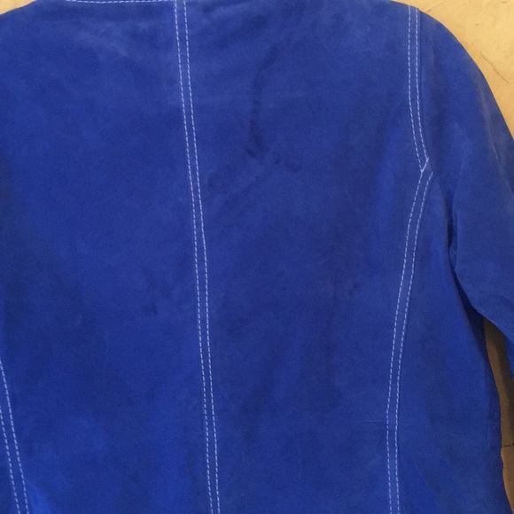 Blue suede jacket by Louis dell’olio. - Picture 7 of 7